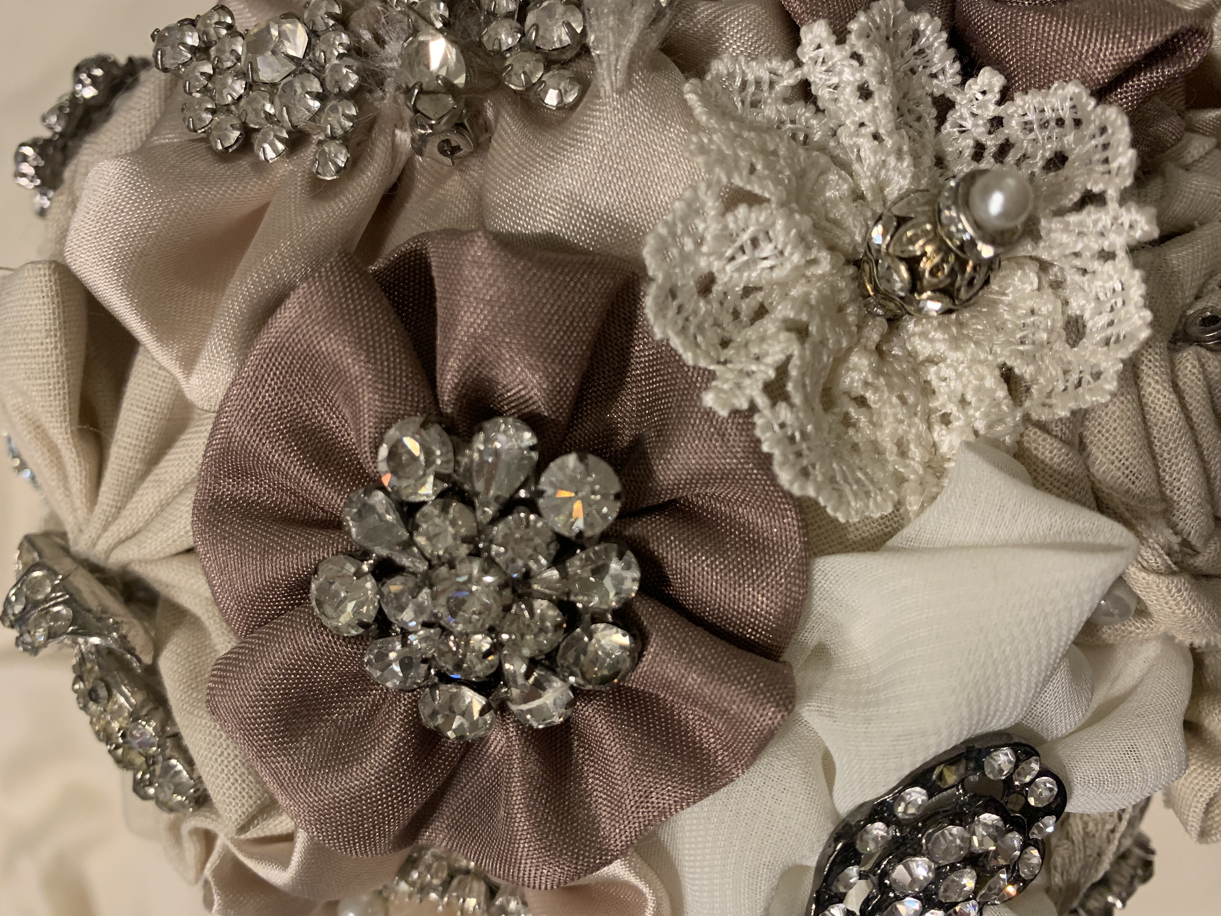 Close up brooch bouquet