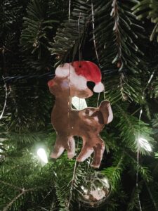 Hand painted Rudolph ornament