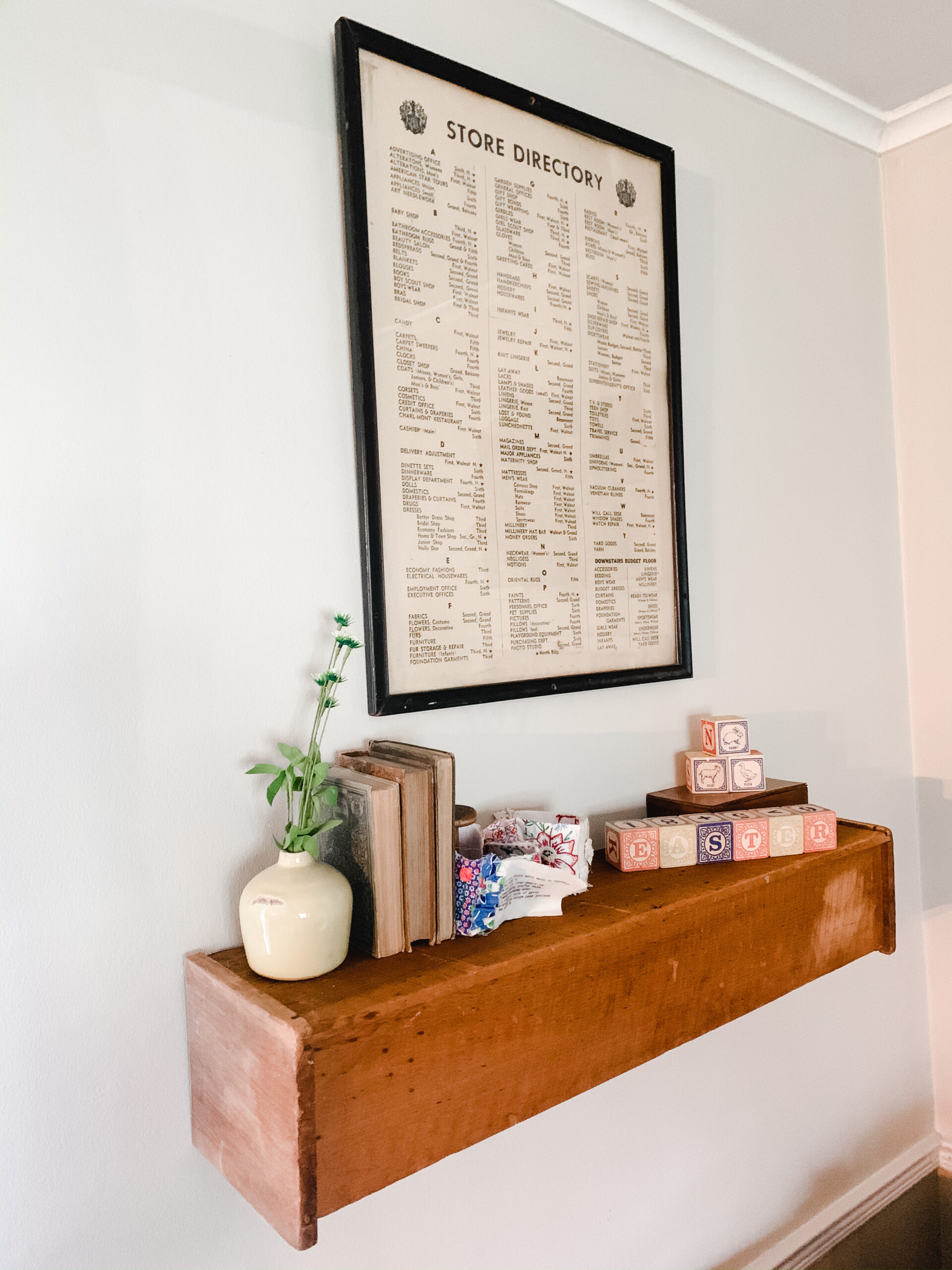 Shelf made from an old drawer