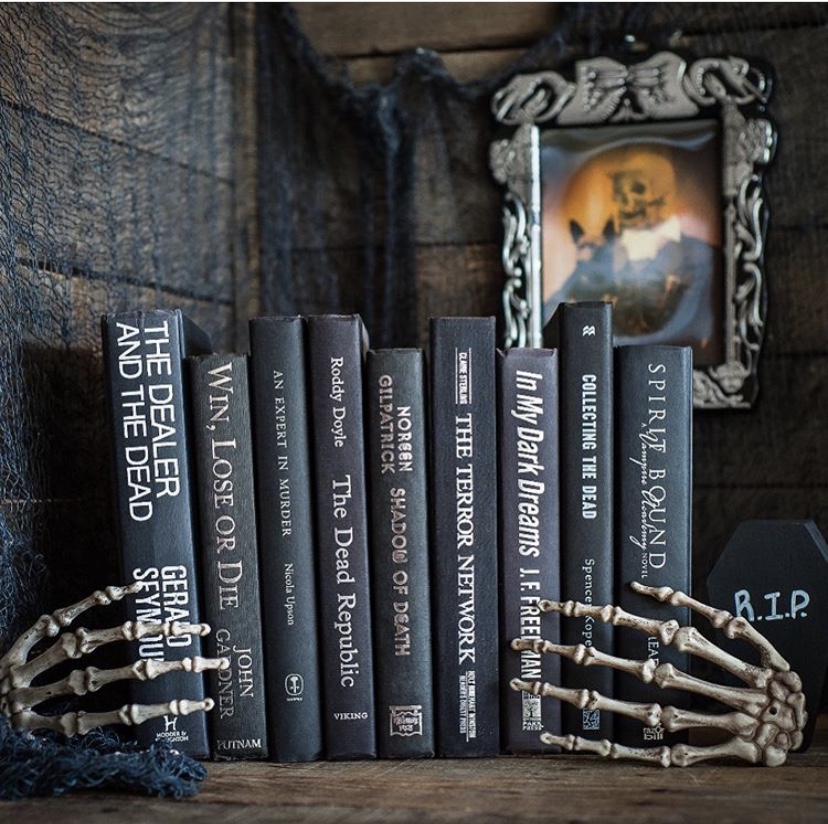 Black Halloween themed books