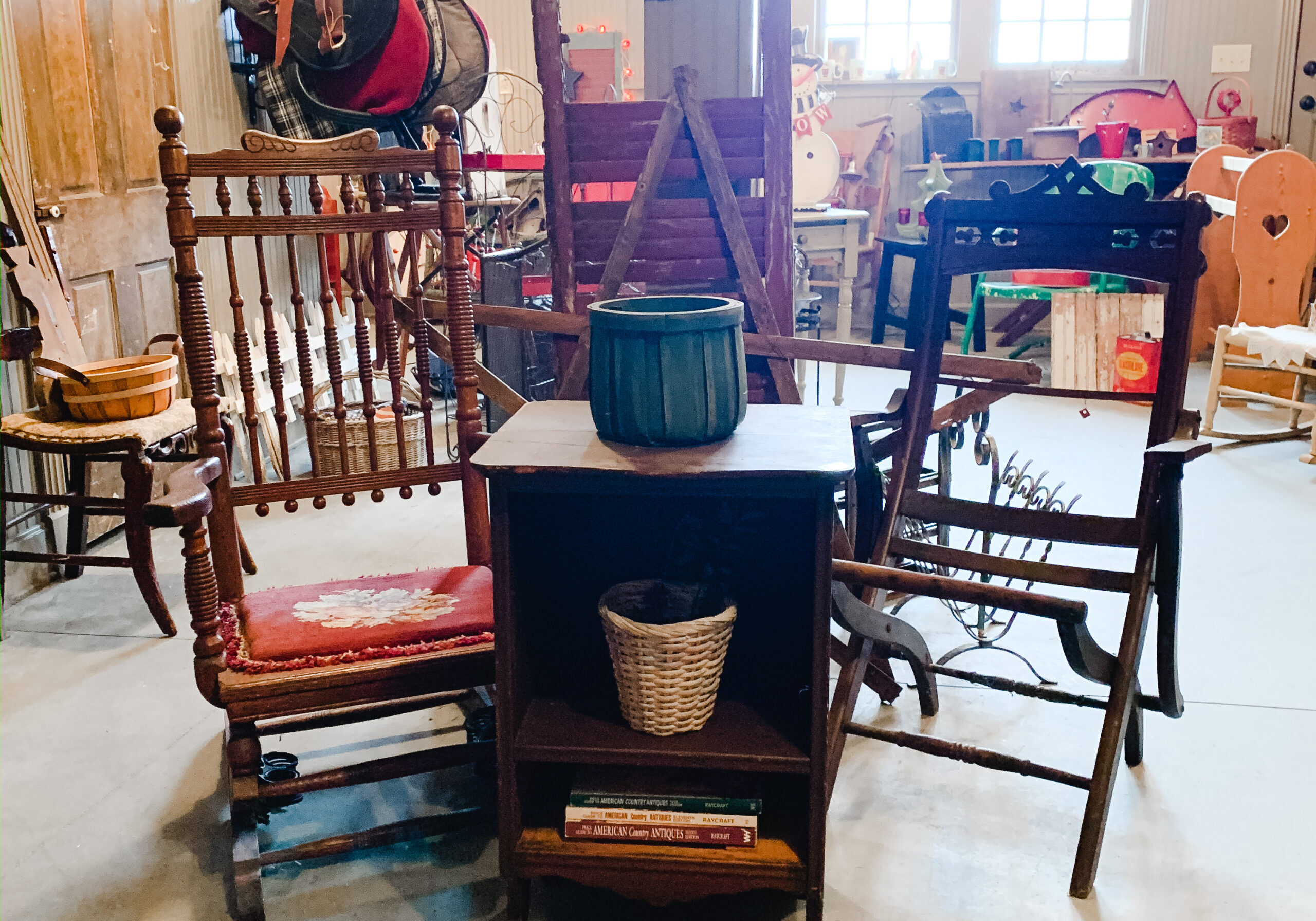 Antique chairs and table