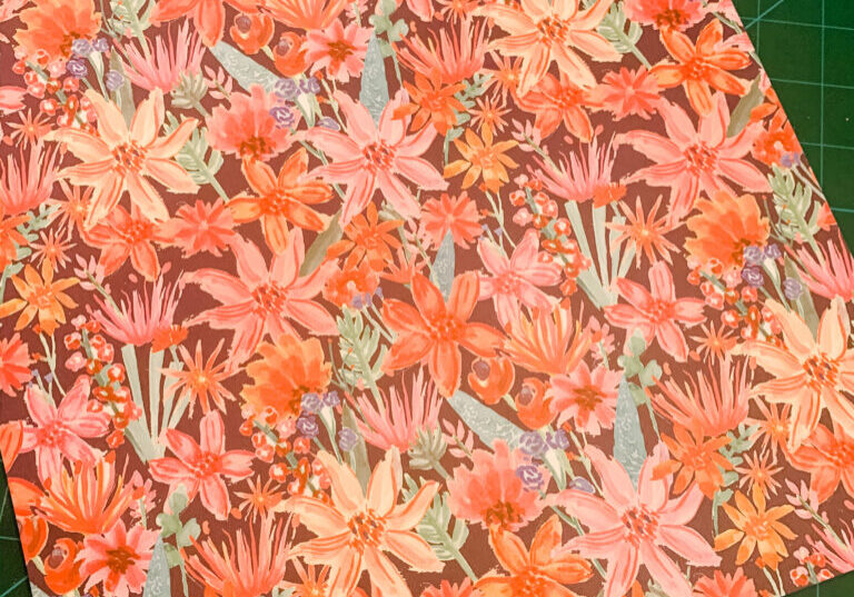 Floral scrapbook paper