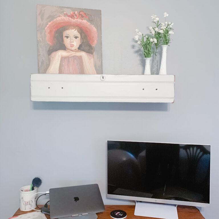 upcycled drawer shelf