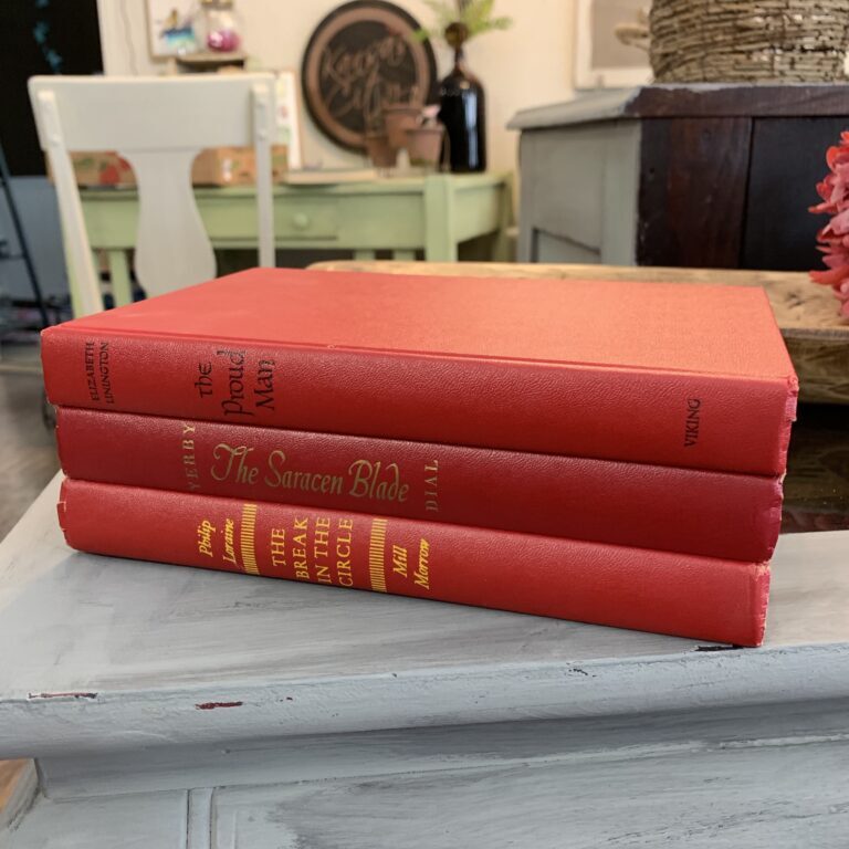 Stack of red books